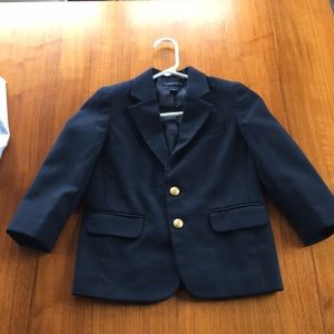 navy lands end coat w two shirts